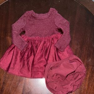 Cat & Jack Maroon Knit Baby Outfit